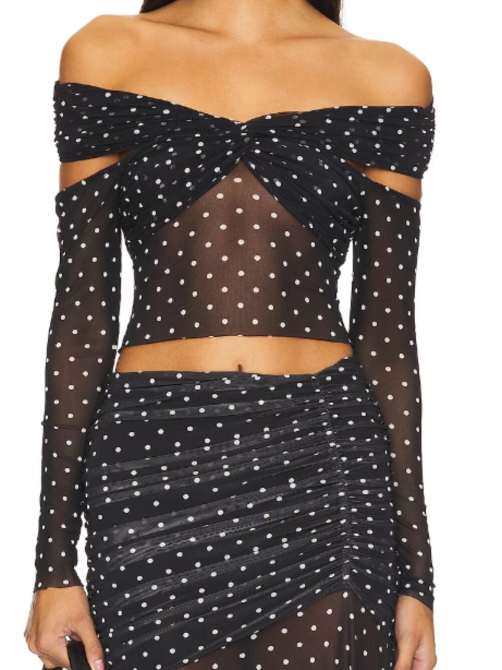 AFRM WILSON OFF-SHOULDER LONG SLEEVE TOP